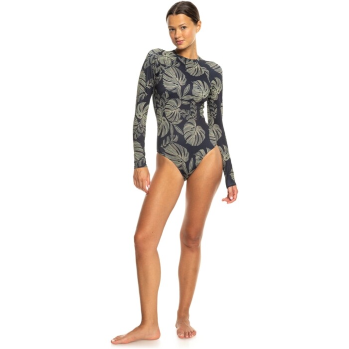 2024 Roxy Frauen Pro Die Overhead Ein Stck Surfsuit ERJWR03777 - Anthracite The Palms Wetsuit